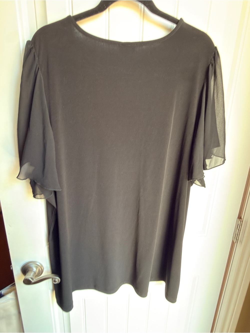 torrid Black Chiffon Flutter Sleeve Blouse